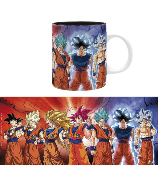 TAZA 320 ML DRAGON BALL SUPER TRANSFORMACIONES GOKU