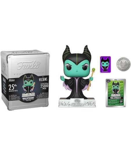 Figura Funko Pop Maleficent 09 - Disney Villains - Classics 25 Aniversario con Caja Metálica