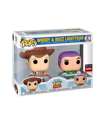 Figura Funko Pop Woody & Buzz Lightyear 2-Pack - Disney Toy Story - 2024 Entertainment Expo Limited Edition