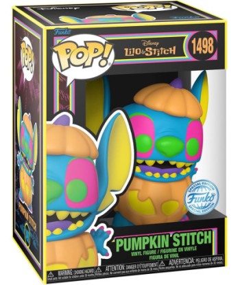 Figura Funko Pop Pumpkin Stitch 1498 - Disney Lilo y Stitch - Edición Especial Halloween