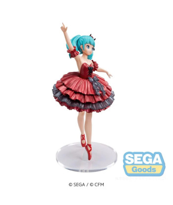 Figura Hatsune Miku Project DIVA MEGA39's 19cm - Star Ballerina - Elegancia en Rojo y Negro