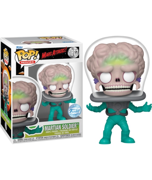 Figura Funko Pop Martian Soldier 1877 - Mars Attacks! - ¡Ack! ¡Ack! Invasor del Espacio