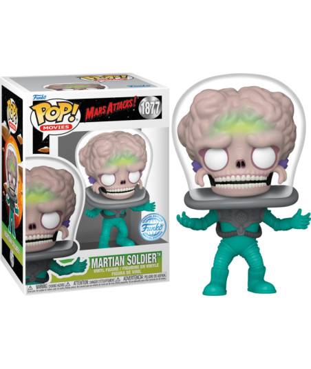 Figura Funko Pop Martian Soldier 1877 - Mars Attacks! - ¡Ack! ¡Ack! Invasor del Espacio