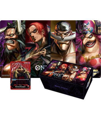 Tapete Y Caja De Mazo FORMER FOUR EMPERORS One Piece Card Game Bandai
