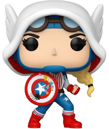 Figura Funko Pop Cap-Gwen 1486 - Marvel Multiverse - Justicia con Estilo Arácnido