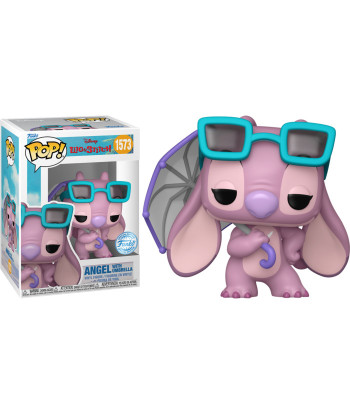 Figura Funko Pop Angel with Umbrella 1573 - Disney Lilo y Stitch - Edición Especial con Gafas de Sol