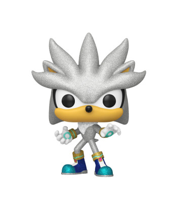 Figura Funko Pop Silver 1103 - Sonic the Hedgehog - Diamond Collection - Viajero del Futuro con Brillo