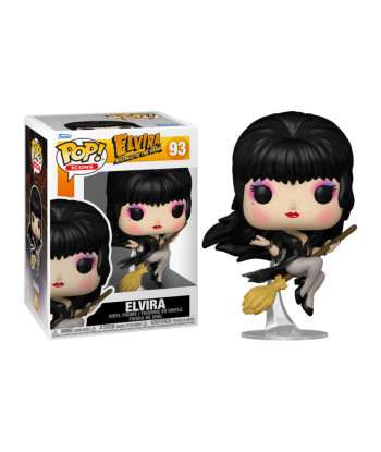 Figura Funko Pop Elvira 93 - Elvira Mistress of the Dark - Sobre Escoba Voladora