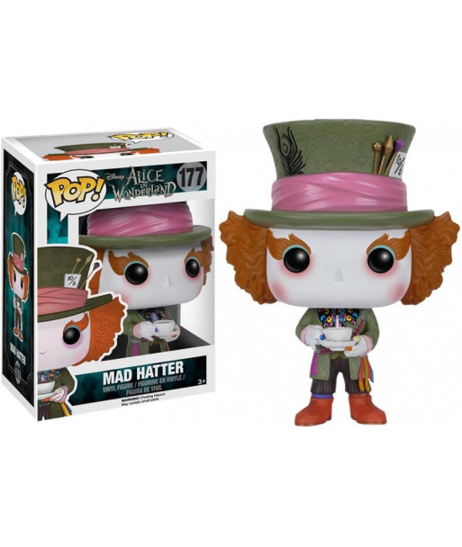 Figura Funko Pop Mad Hatter 177 - Disney Alicia en el País de las Maravillas - Con Taza de Té