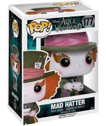 Figura Funko Pop Mad Hatter 177 - Disney Alicia en el País de las Maravillas - Con Taza de Té