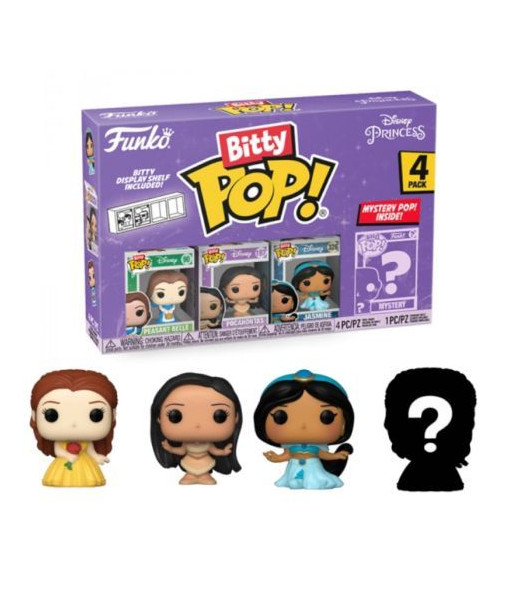 BITTY POP! PEASANT BELLE, POCAHONTAS, JASMINE & MISTERY - DISNEY PRINCESS