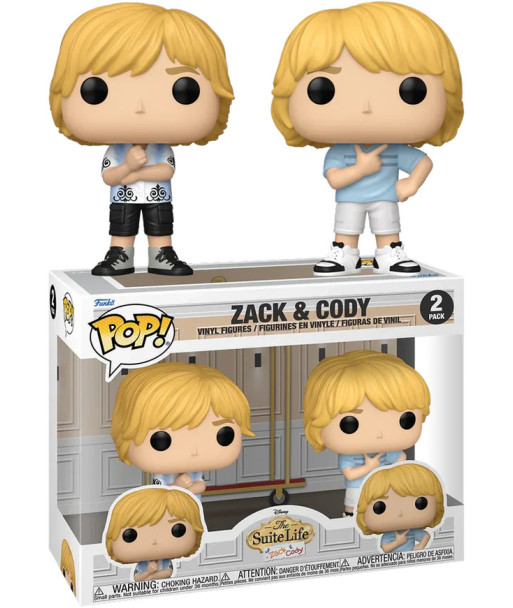 Figura Funko Pop Zack & Cody - Disney Las Aventuras de Zack y Cody - Pack de 2 Figuras