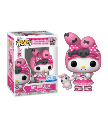 Figura Funko Pop My Melody 114 - Sanrio - 50 Aniversario con Peluche Edición Especial