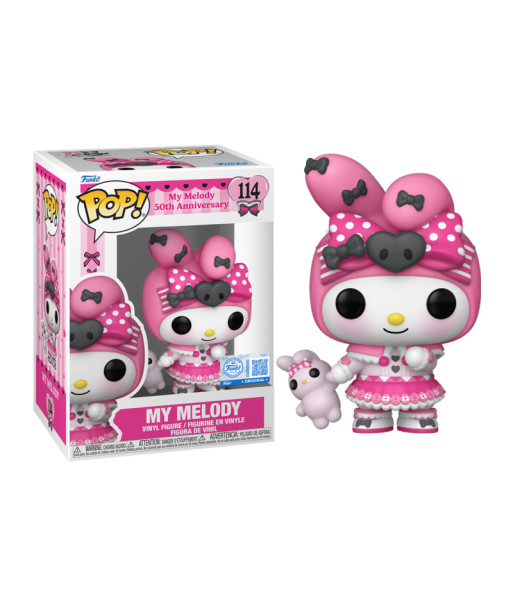 Figura Funko Pop My Melody 114 - Sanrio - 50 Aniversario con Peluche Edición Especial
