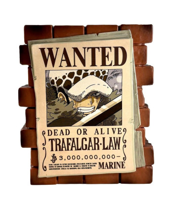 Hucha ONE PIECE - Law "Wanted" -  PVC 16cm
