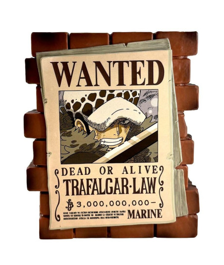 Hucha ONE PIECE - Law "Wanted" -  PVC 16cm