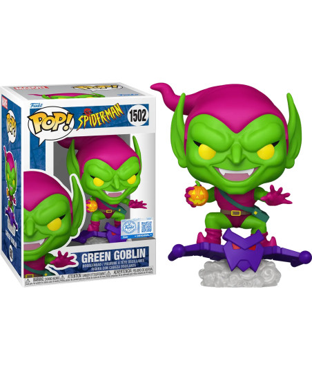 Figura Funko Pop Duende Verde 1502 - Marvel Spider-Man - El Villano sobre el Deslizador Edición Especial