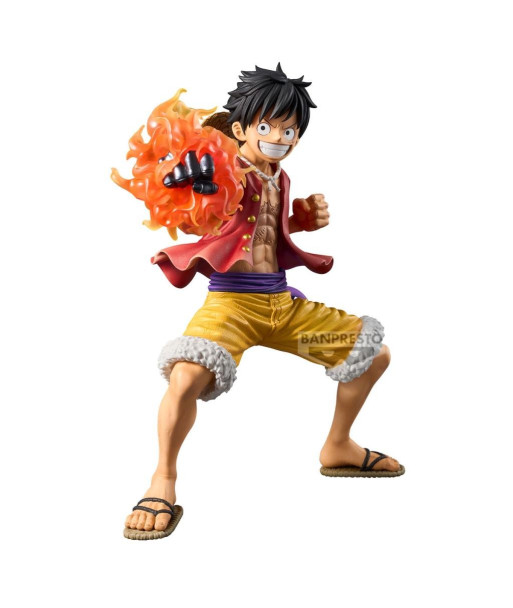 Figura Banpresto Monkey D. Luffy 21cm - One Piece - Técnica Red Hawk