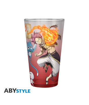 Vaso grande 400ml natsu, lucy, happy & plue s7 - fairy tail
