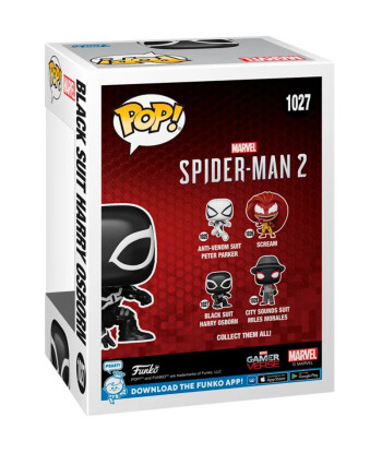 Figura Funko Pop Black Suit Harry Osborn 1027 - Marvel Spider-Man 2 - El Nuevo Portador del Simbionte
