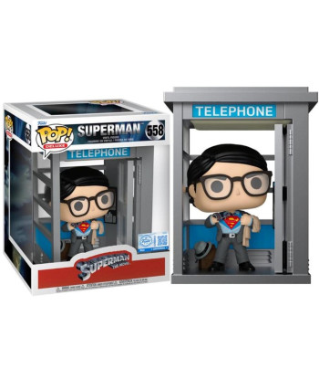 Figura Funko Pop Superman 558 - DC Superman The Movie - Transformación en Cabina Pop! Deluxe Edición Especial