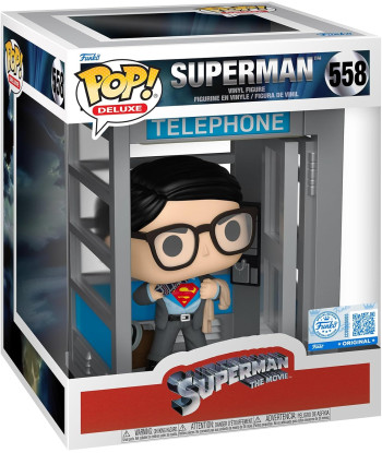 Figura Funko Pop Superman 558 - DC Superman The Movie - Transformación en Cabina Pop! Deluxe Edición Especial