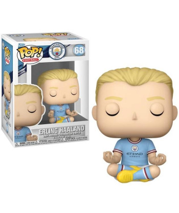 Figura Funko Pop Erling Haaland 68 - Manchester City - El Androide en Pose de Meditación