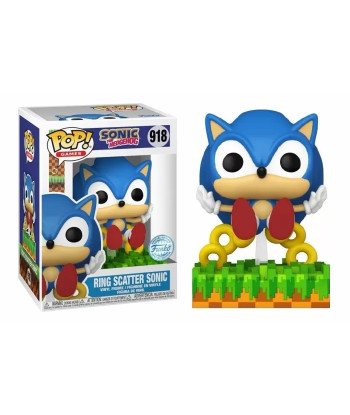 Figura Funko Pop Ring Scatter Sonic 918 - Sonic the Hedgehog - Edición Especial - El Momento más Icónico del Juego