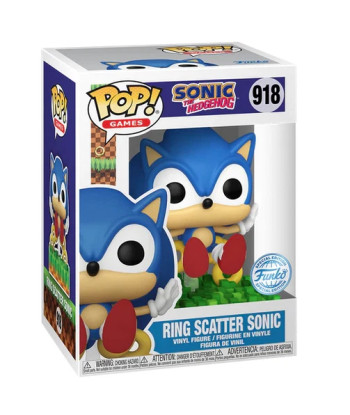 Figura Funko Pop Ring Scatter Sonic 918 - Sonic the Hedgehog - Edición Especial - El Momento más Icónico del Juego