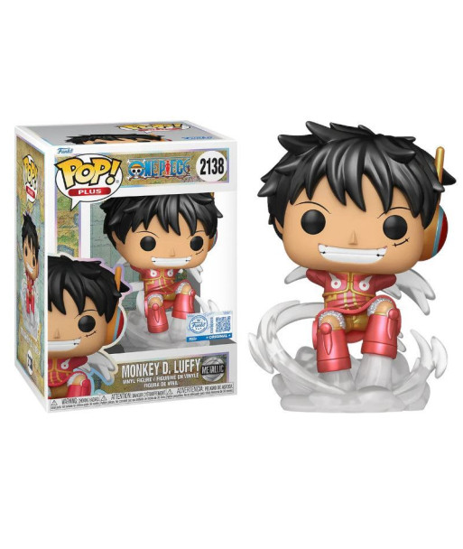Figura Funko Pop Monkey D. Luffy 2138 - One Piece - Edición Especial Metallic Egghead