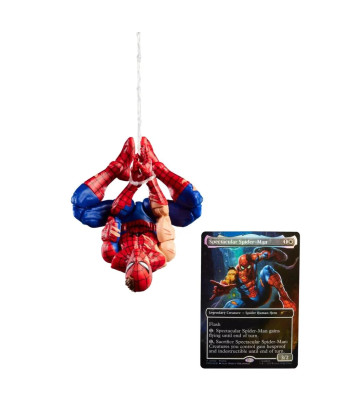Figura Hasbro Marvel Legends Battle-Damaged Spider-Man con Carta Magic - ¡Héroe Caído pero no Vencido! 15cm