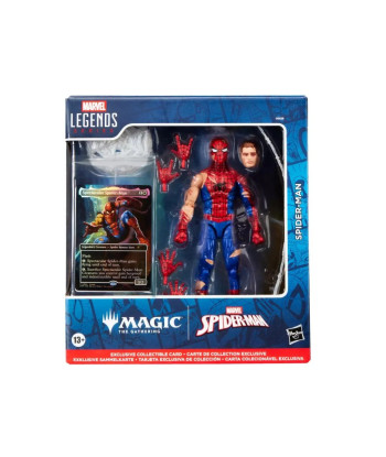 Figura Hasbro Marvel Legends Battle-Damaged Spider-Man con Carta Magic - ¡Héroe Caído pero no Vencido! 15cm