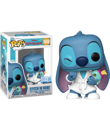 Figura Funko Pop Stitch en Bata 1608 - Disney Lilo y Stitch - Edición Especial Dormilón