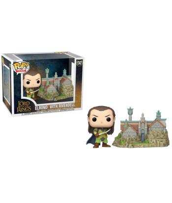 Figura Funko Pop Elrond with Rivendell 1747 - El Señor de los Anillos - Set Coleccionista Pop Town