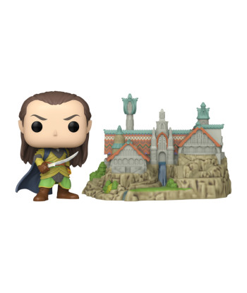 Figura Funko Pop Elrond with Rivendell 1747 - El Señor de los Anillos - Set Coleccionista Pop Town