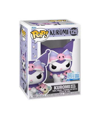 Figura Funko Pop Kuromi with Bear 129 - Sanrio - Dulzura Rebelde con Osito Arcoíris Especial