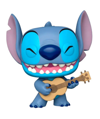 Figura Funko Pop Stitch con Ukelele 1419 - Disney Lilo y Stitch - Edición Especial Jumbo