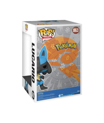 Figura Funko Pop Lucario 863 - Pokémon - El Maestro del Aura en Tamaño Jumbo