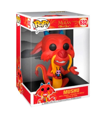 Figura Funko Pop Mushu con Cri-Kee 632 - Disney Mulán - El Dragón Guardián en Tamaño Jumbo