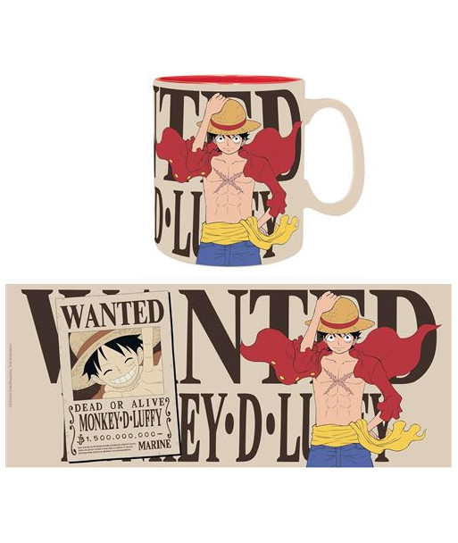 Taza One Piece Luffy & Wanted 460ml