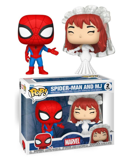 Figura Funko Pop Spider-Man and MJ Pack 2 - Marvel - La Boda Más Esperada de los Cómics