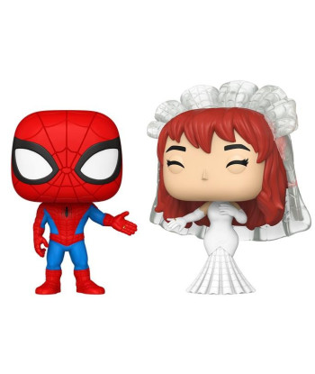 Figura Funko Pop Spider-Man and MJ Pack 2 - Marvel - La Boda Más Esperada de los Cómics
