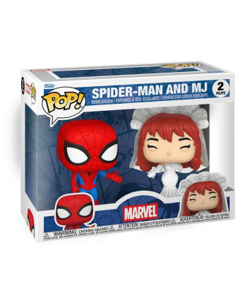 Figura Funko Pop Spider-Man and MJ Pack 2 - Marvel - La Boda Más Esperada de los Cómics