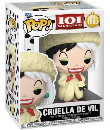 Figura Funko Pop Cruella de Vil 1663 - Disney 101 Dálmatas - La Glamurosa Villana del Clásico Animado