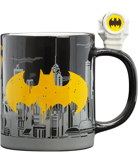 Taza 3D Batseñal Batman DC Cómics Cerámica 460ml