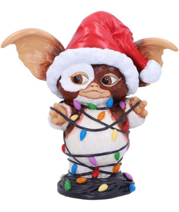 Figura Nemesis Now Gizmo con Luces de Navidad - Gremlins - El Mogwai más Brillante 13cm