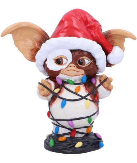 Figura Nemesis Now Gizmo con Luces de Navidad - Gremlins - El Mogwai más Brillante 13cm
