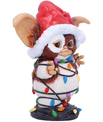 Figura Nemesis Now Gizmo con Luces de Navidad - Gremlins - El Mogwai más Brillante 13cm