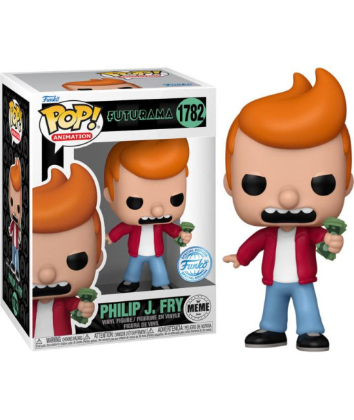 Figura Funko Pop Philip J. Fry (Meme) 1782 - Futurama - ¡Cállate y Toma mi Dinero!