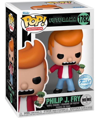 Figura Funko Pop Philip J. Fry (Meme) 1782 - Futurama - ¡Cállate y Toma mi Dinero!
